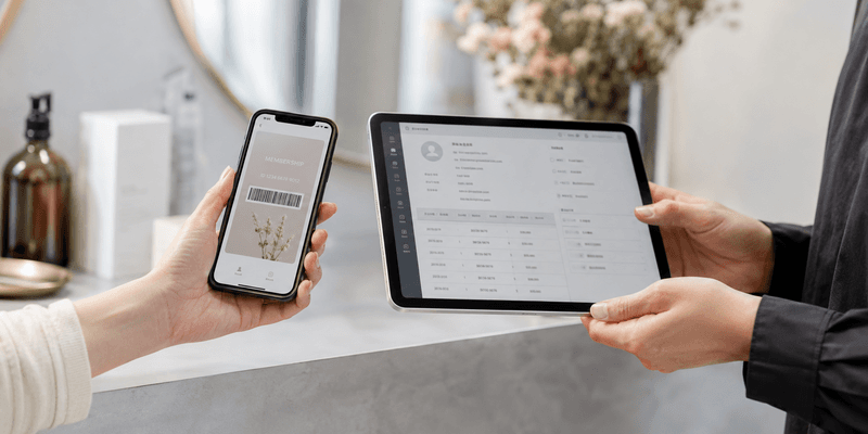 デジタル会員証と顧客情報を連携するPOS＋ connect・CRM
