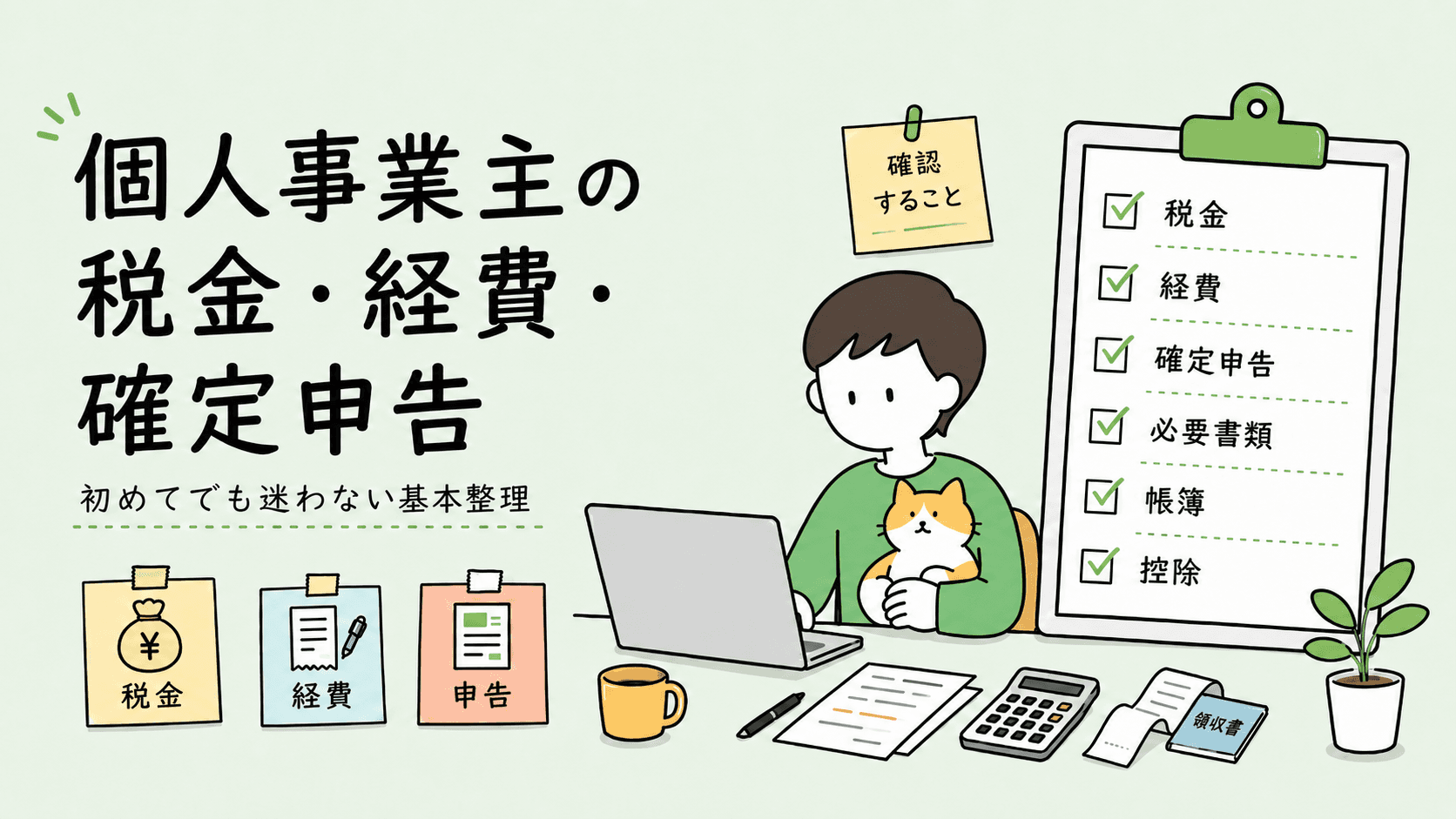 個人事業主の税金・経費・確定申告 初めてでも迷わない基本整理